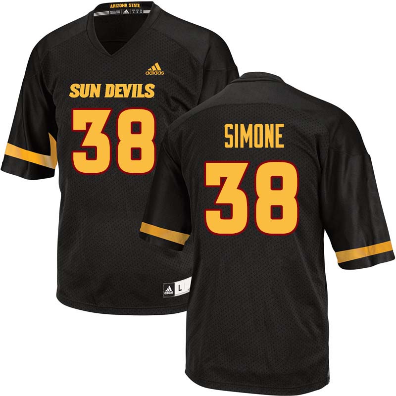 Men #38 Jordan Simone Arizona State Sun Devils College Football Jerseys Sale-Black - Click Image to Close